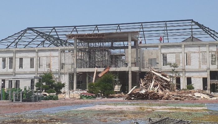 Proyek Pembangunan Gedung Polres Sumenep Abaikan K3 Konstruksi