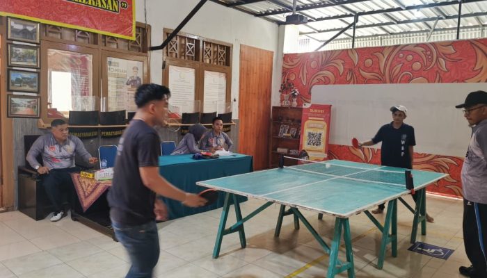 Lapas Kelas III Arjasa Gelar Lomba Tenis Meja Sambut HBP ke-60