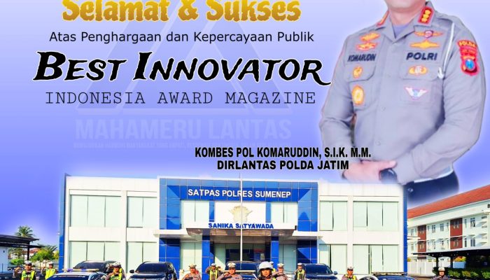 Dirlantas Polda Jatim Raih Penghargaan “Best Innovator” Satlantas Polres Sumenep Berikan Ucapan Selamat dan Sukses
