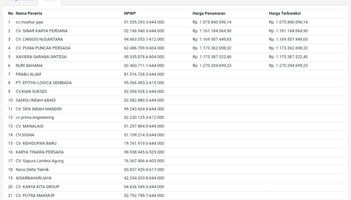 Patut Dipertanyakan, Tander Proyek Jalan Banyuanyar-Gunung Maddah Sampang Senilai 1,3 M Belum Ada Penetapan Pemenang