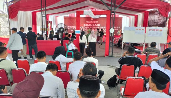 KPU Sumenep Libatkan Seluruh PPK Dalam Gelar Simulasi Pemungutan dan Penghitungan Suara