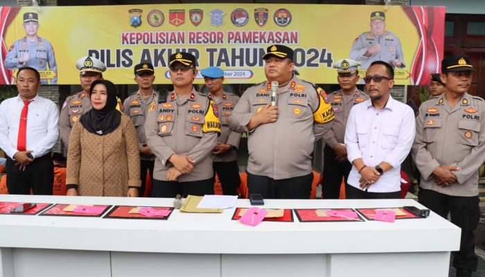 Konferensi Pers Akhir Tahun 2024, Angka Kasus Kriminalitas Kabupaten Pamekasan Mengalami Penurunan
