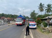 Jaga Ketertiban dan Keamanan, Satlantas Polres Lumajang Patroli Rutin di Jembatan Jagalan