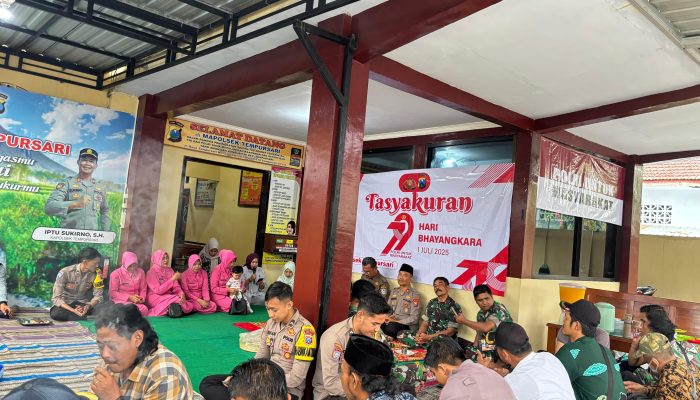 Rayakan HUT Bhayangkara ke-79, Polsek Tempursari Gelar Tasyakuran Bersama Masyarakat