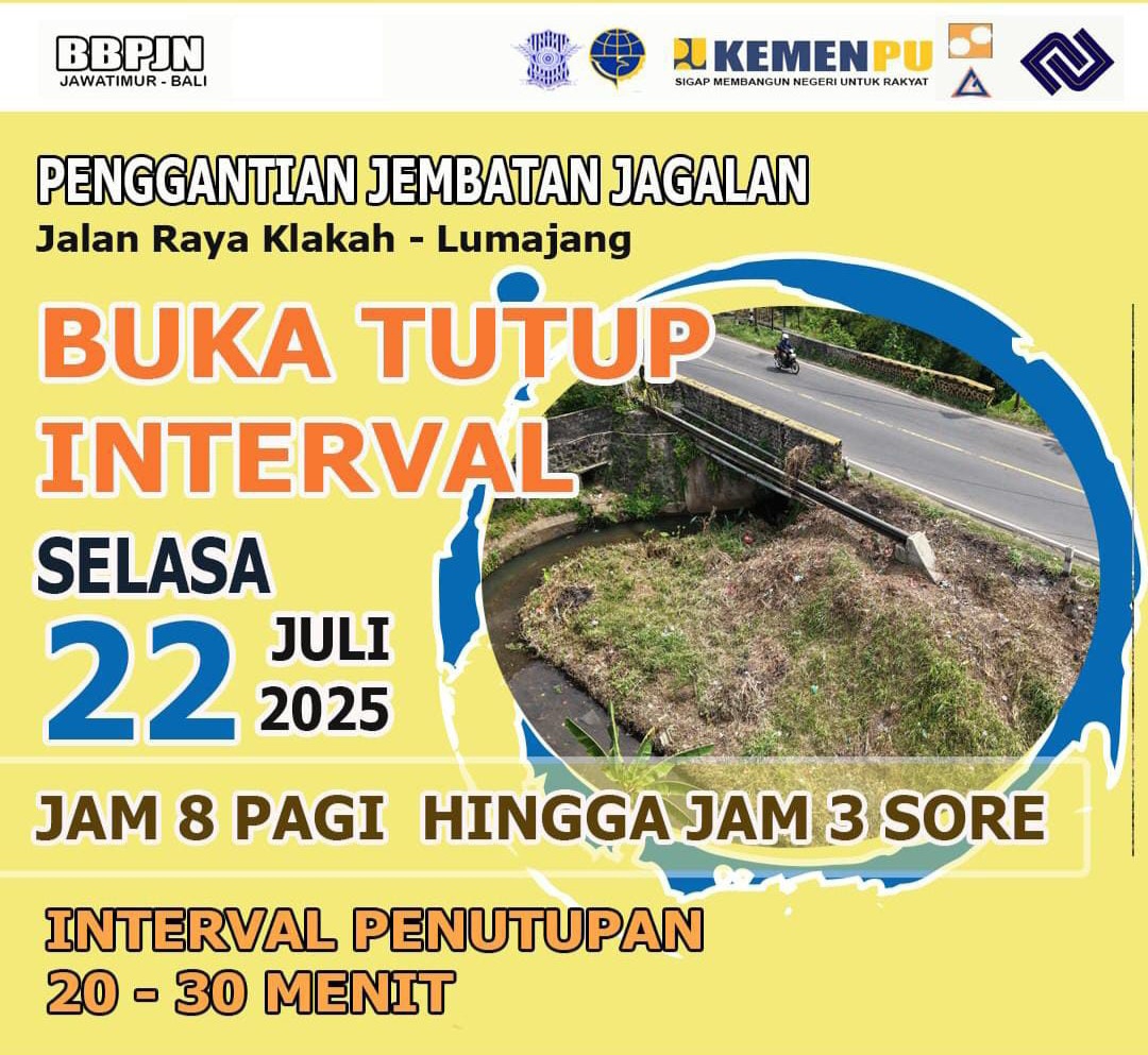 Foto: Satlantas Polres Lumajang akan buka tutup arus jalan lalu lintas lokasi Jagalan Klakah Lumajang