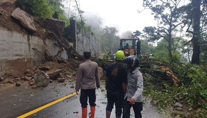 Longsor Tutup Akses Jalan di Lumajang, Kapolres: Upaya Evakuasi Berhasil Pulihkan Lalu Lintas