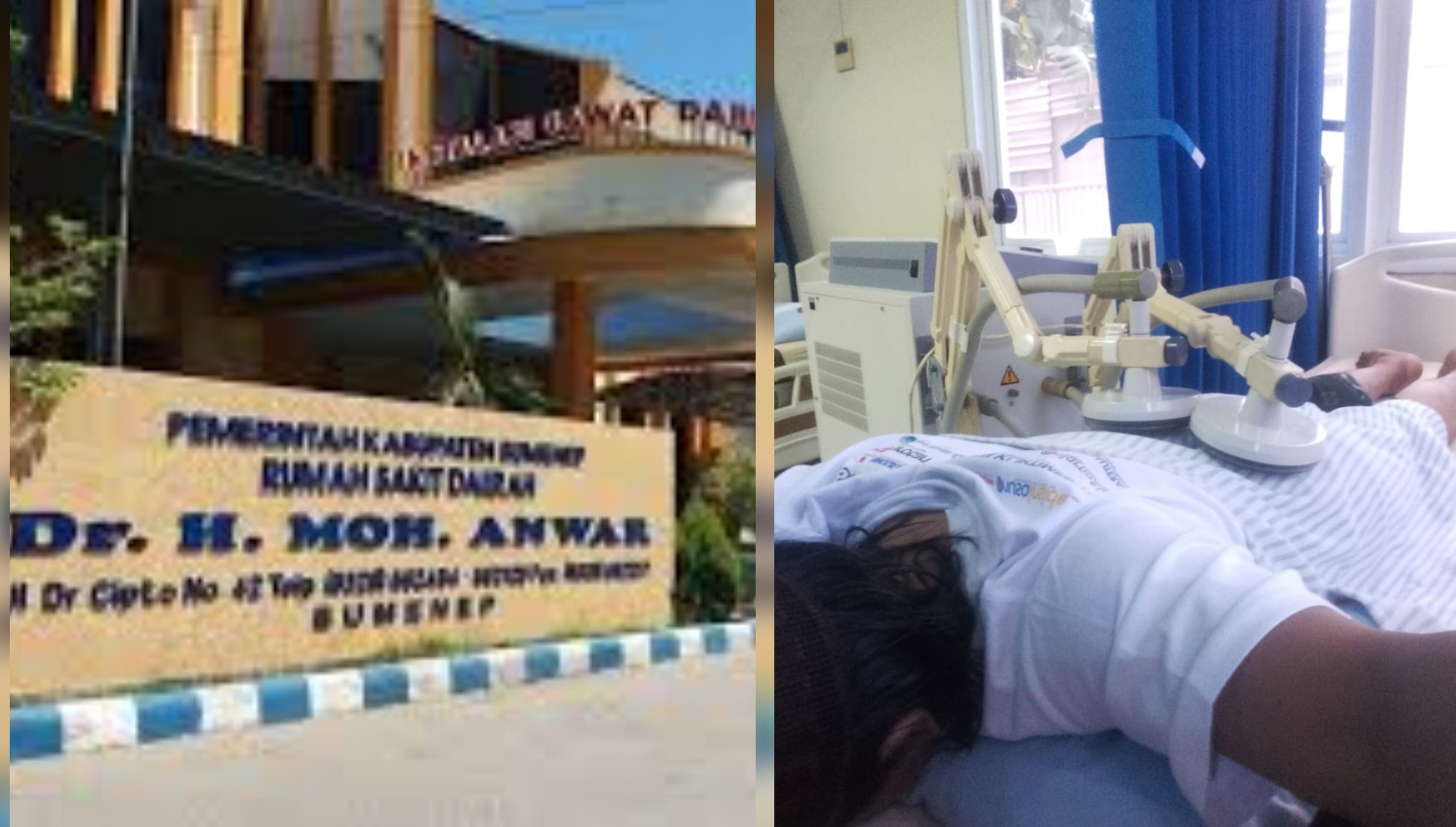 Kolase Foto: RSUD dr. H. Moh. Anwar Sumenep, IM Pasien rawat inap penderita penyakit saraf kejepit
