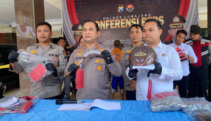 Polres Lumajang Amankan Pelaku Curanmor, Kedapatan Bawa Sajam Saat Dikejar Polisi