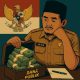 FOTO: Imam Ghazali, Kepala Desa Lapa Laok dengan sekotak uang publik dalam bayangan kekuasaan
