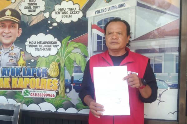 FOTO: Wabup LIRA Lumajang, Dendik Zeldianto ayah korban S (Inisial) yang masih dibawah umur