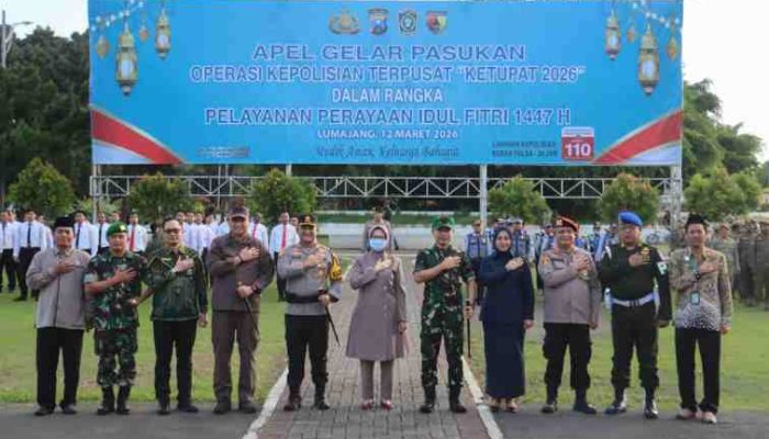 Polres Lumajang Gelar Apel Operasi Ketupat Semeru 2026, 300 Personel Gabungan Siap Amankan Idul Fitri