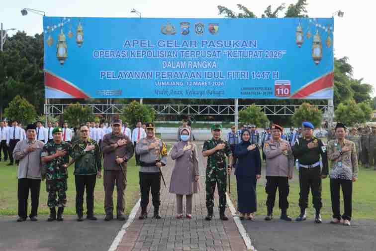 Polres Lumajang Gelar Apel Operasi Ketupat Semeru 2026, 300 Personel Gabungan Siap Amankan Idul Fitri