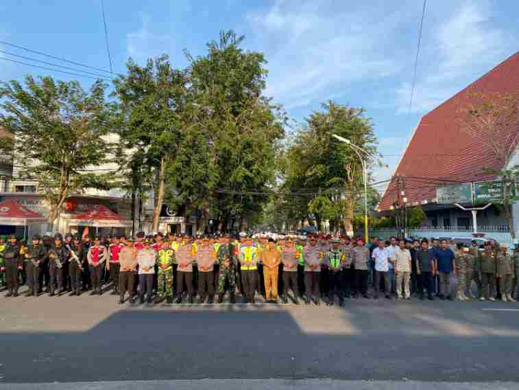 Jelang Malam Takbiran Idul Fitri 1447 H, Polres Pamekasan Perkuat Pengamanan Lewat Apel Gabungan