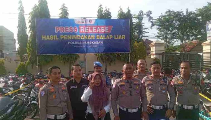 Polres Pamekasan Amankan Ratusan Motor Hasil Razia Balap Liar, Polres Pamekasan Imbau Pemilik Segera Ambil kendaraan