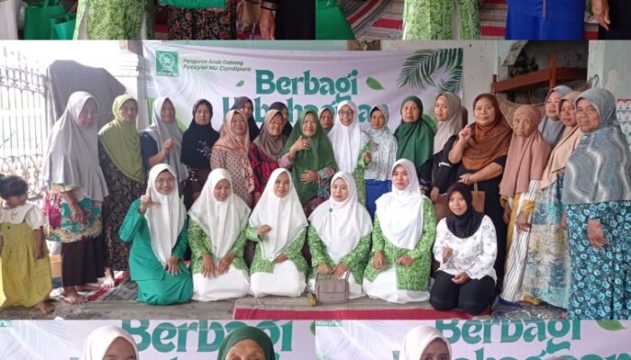 FOTO : Kerja sama antara Pengurus Anak Cabang (PAC) Fatayat Nahdlatul Ulama (NU) Candipuro Kabupaten Lumajang dengan Badan Amil Zakat Nasional (Baznas) berbagi bantuan sosial