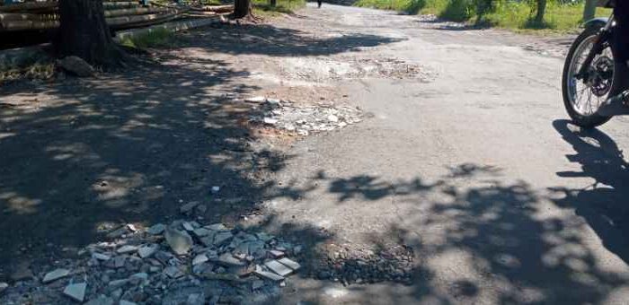 FOTO : Kondisi ruas Jalan Argopuro yang telah lama rusak