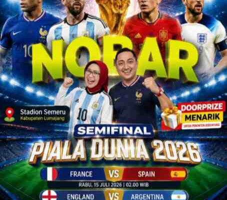 FOTO : Pamflet Nobar Piala Dunia 2026 yang digelar oleh Pemkab Lumajang