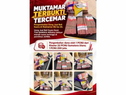 FOTO: Barang Bukti pengembalian uang jual beli suara Muktamar NU ke-35