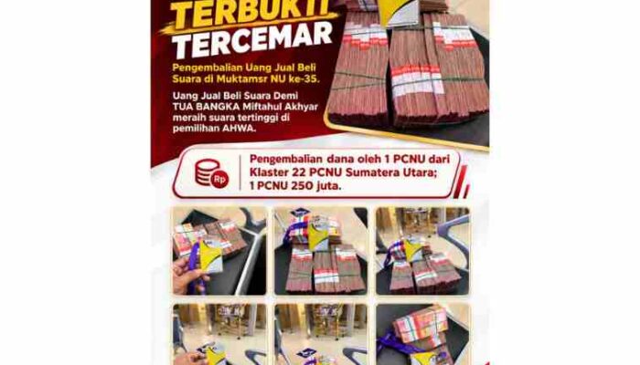 FOTO: Barang Bukti pengembalian uang jual beli suara Muktamar NU ke-35